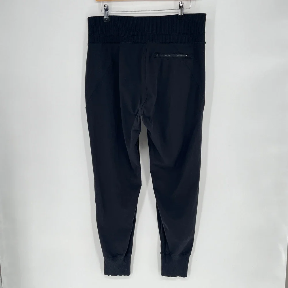 Athleta Venice Jogger Pants Black Zip Pocket Stretch Athletic Women M Medium - Picture 4 of 11